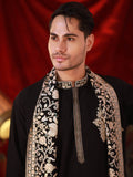 Men's Black BSY Kurta Set with Sequins & Zari Embroidery
