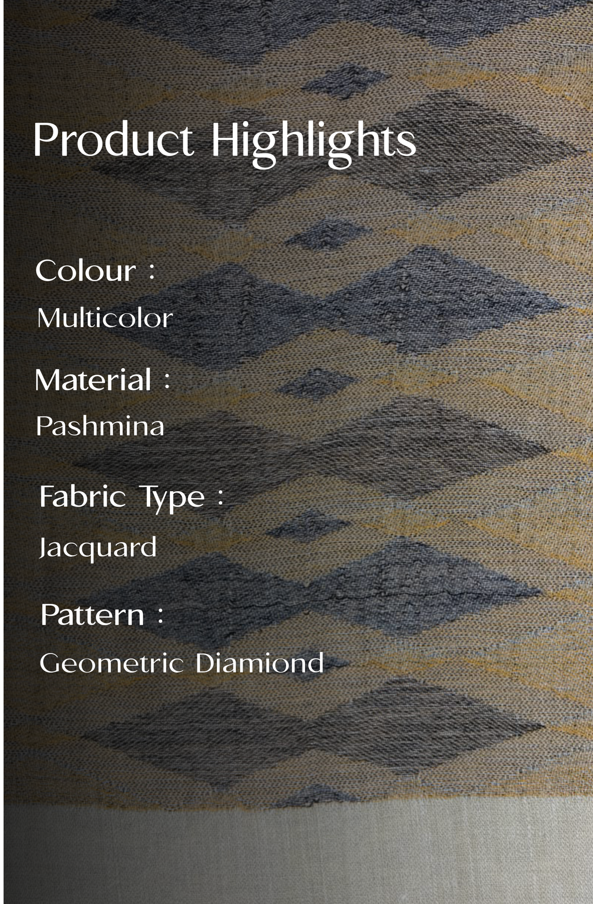 Multicolour Pashmina Jacquard Dupatta