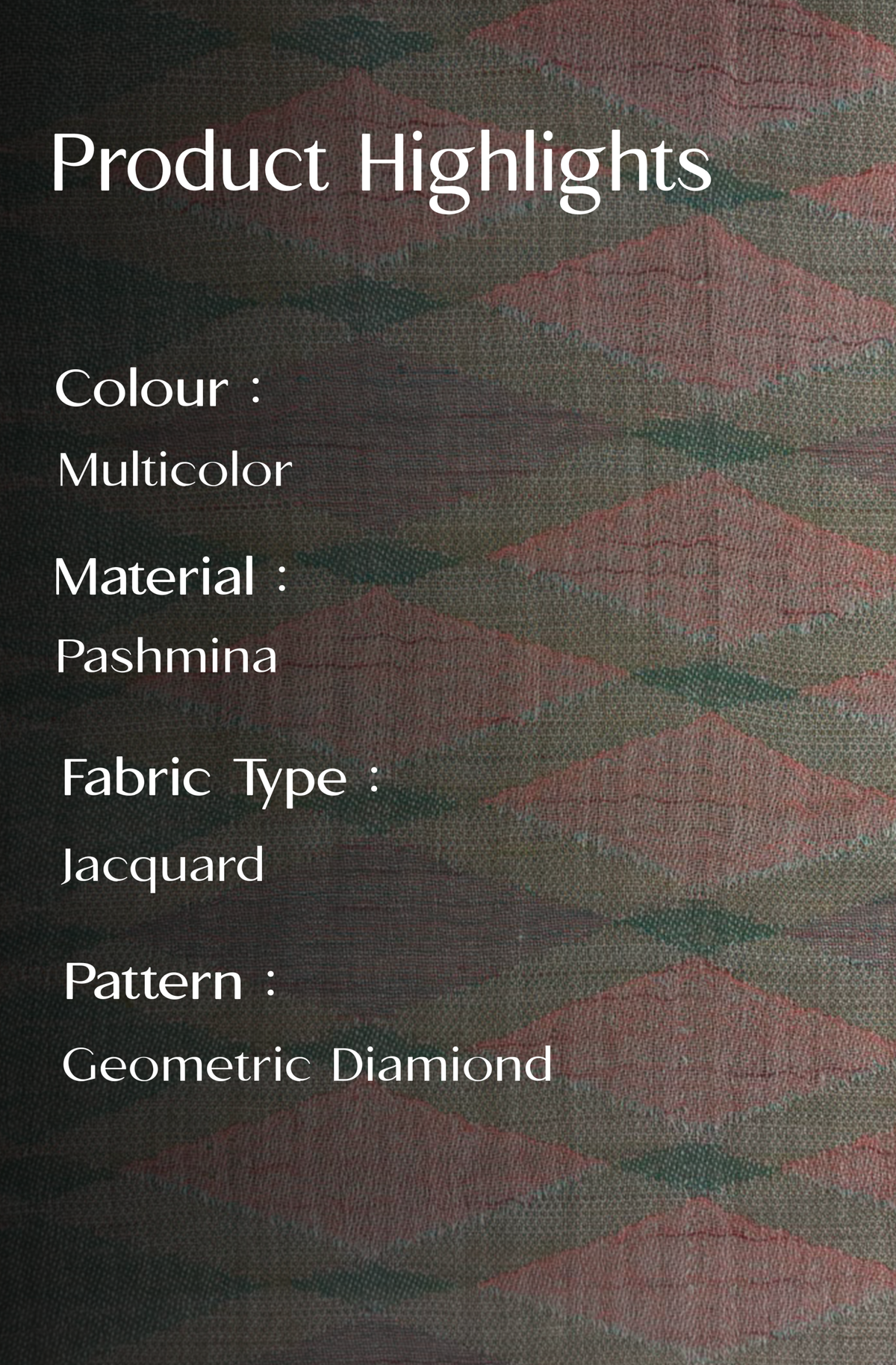 Multicolour Pashmina Jacquard Dupatta