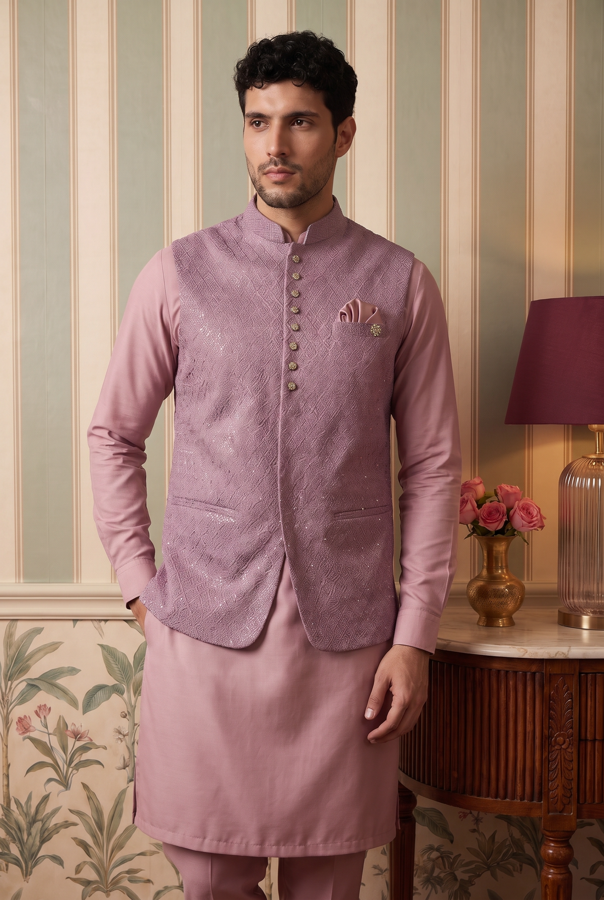 Heritage Jacquard Satin Bandi Jacket