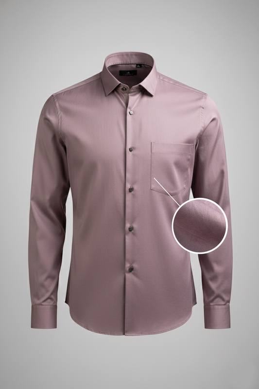 Menβs Ash Rose Satin Slim Fit Shirt