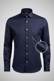 Men’s Navy Blue Satin Slim Fit Shirt