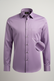 Men’s Lavender Lycra Satin Slim Fit Shirt