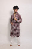 Men's Lavender Tie-Dye Rayon Kurta Set with Sequins & Mirror Work Dupatta