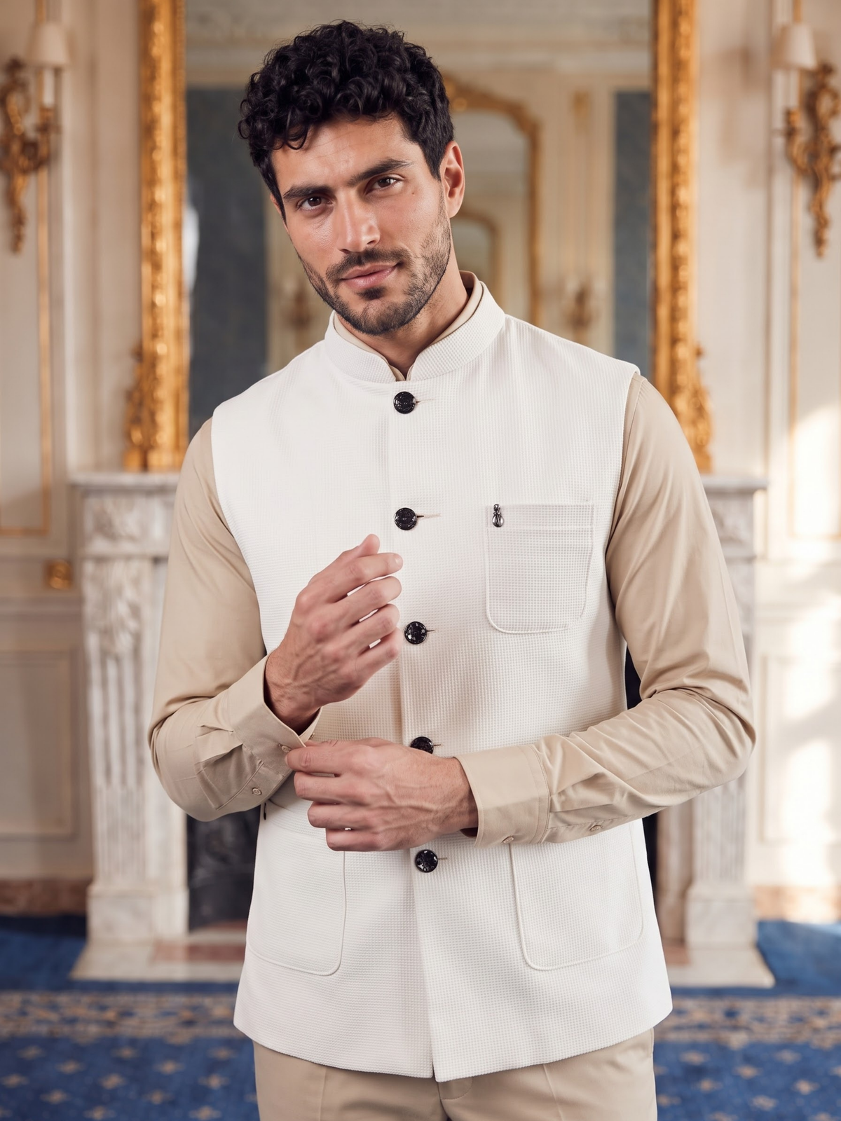 Premium Pebble Knit Bandi Jacket