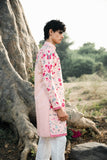 Peach Embroidery Kurta Set