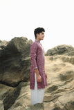 Mauve Silk Festive Kurta Set