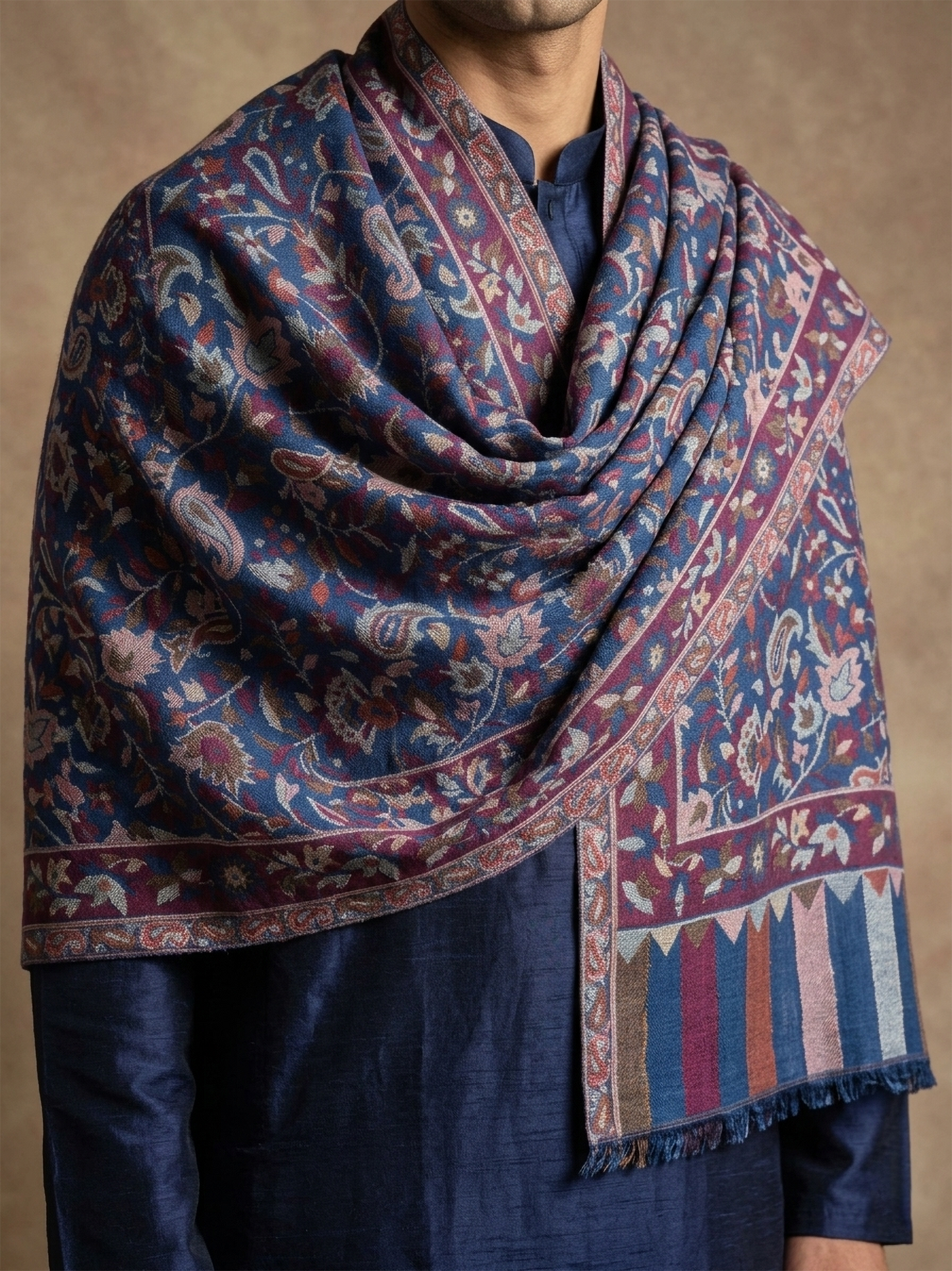 Multicolour Pashmina Jacquard Dupatta