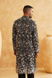 Black Georgette Floral Kurta Set