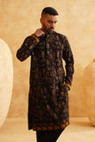 Black Multicolour Threadwork Embroidery Kurta set