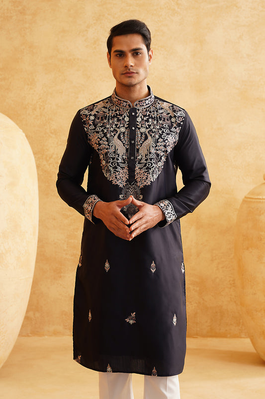 Black Kenzo Kurta Set