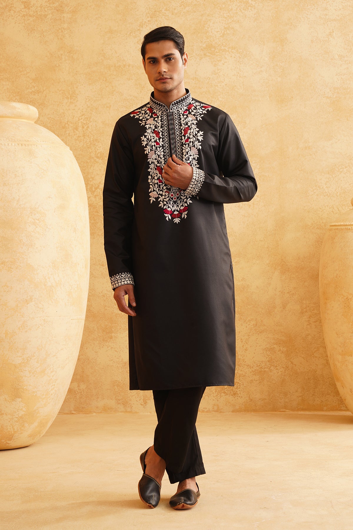 Black Ethnic Kurta Set