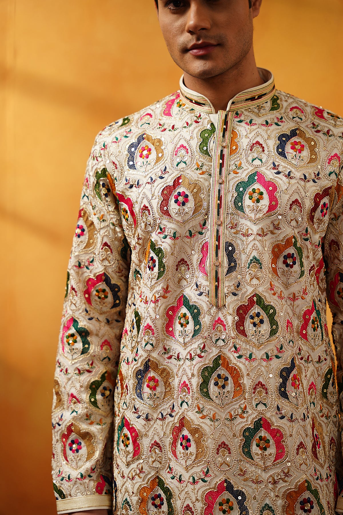 Off White Georgette Kurta Set
