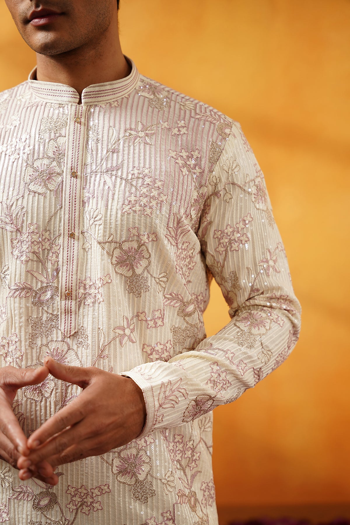 Off White Festive Kurta Set