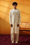 Off White Kurta Set Multi