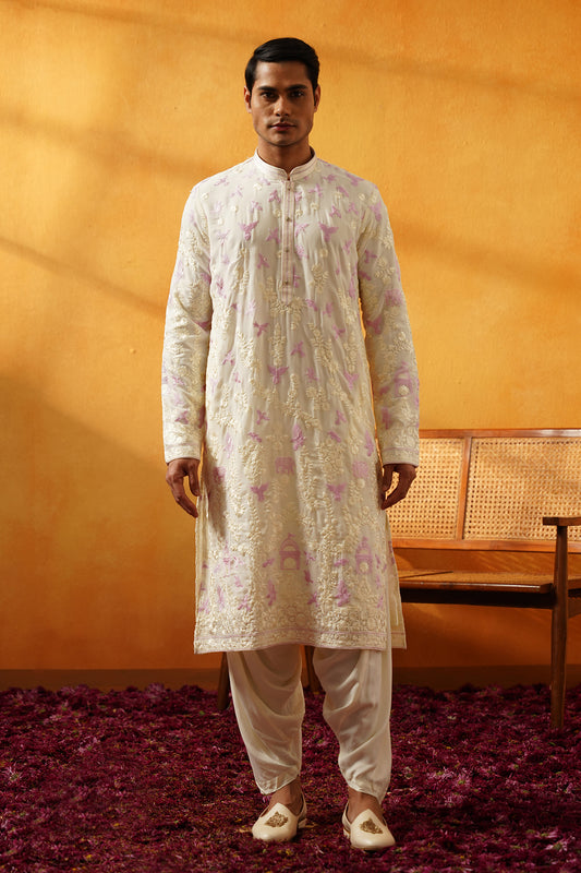 Off White Kurta Set