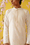 White Georgette Festive Kurta Set