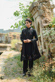 Black Kurta Set with Elegant Thread Work Embroidery and Dupatta