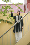 Black Embroidered Kurta Set for Festive Elegance