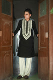 Black Embroidered Kurta Set for Festive Elegance