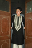 Black Embroidered Kurta Set for Festive Elegance