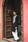 Black Embroidered Kurta Set for Festive Elegance