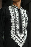Black Embroidered Kurta Set for Festive Elegance