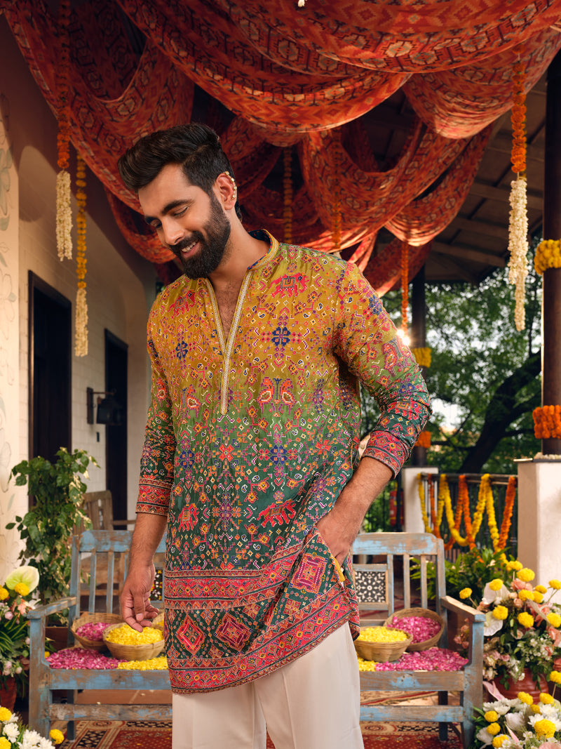 Peacock Green kurta for Day 9