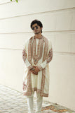 Men's Off-White Kenzo Fabric Kurta Set with Dupatta