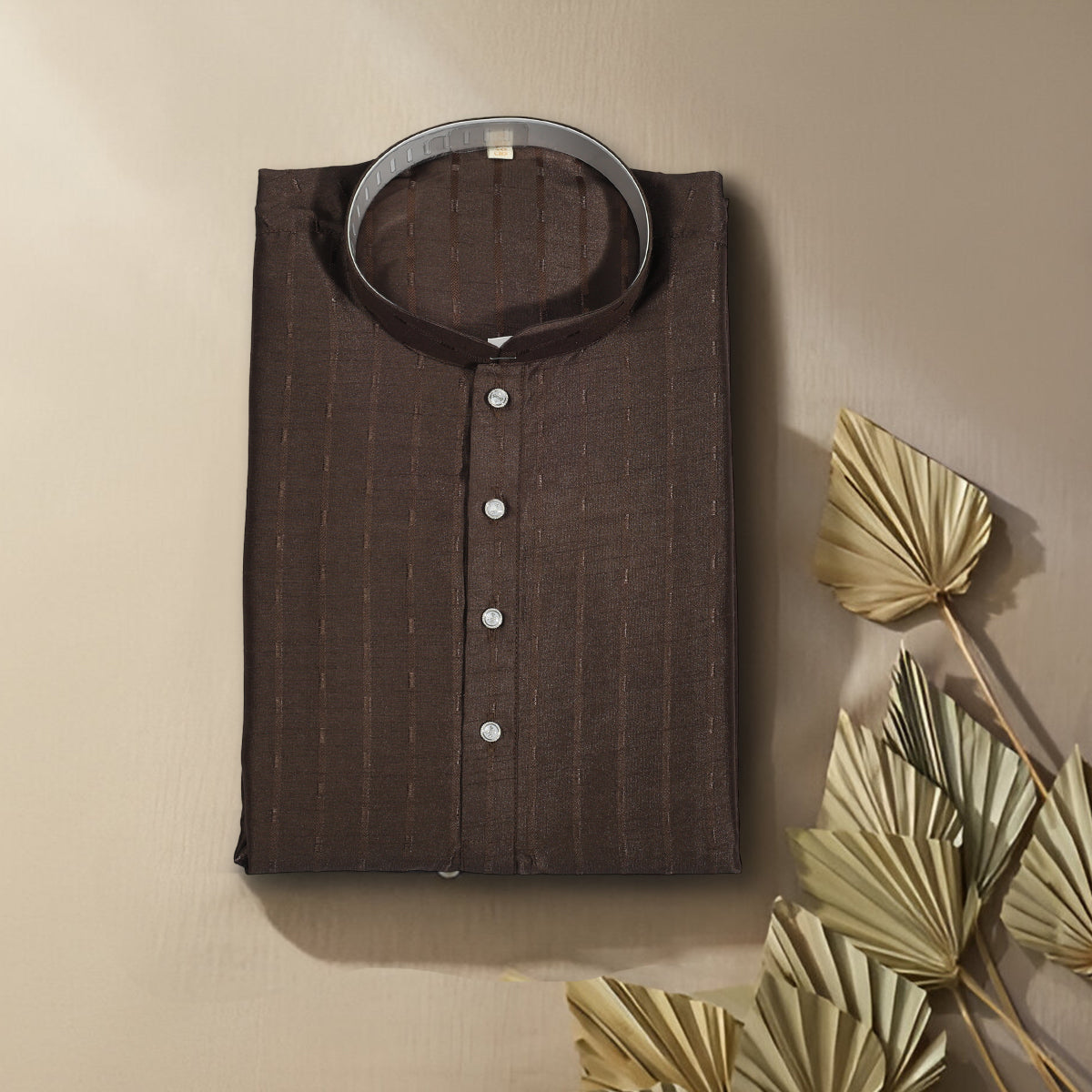 Silk Dobby Kurta Set with Matching Pants