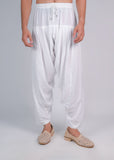 White Rayon Cotton Patiala Pyjama
