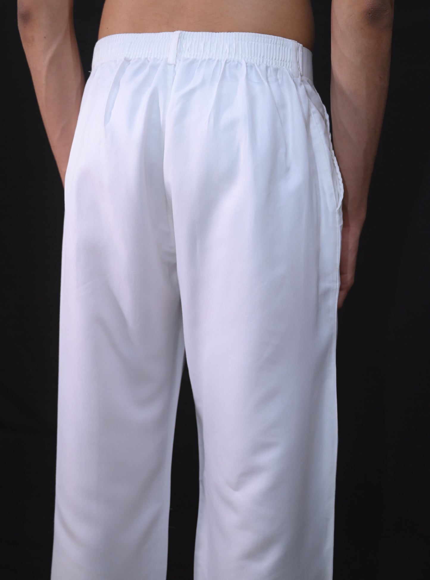 Off White and Black Parallel Pants