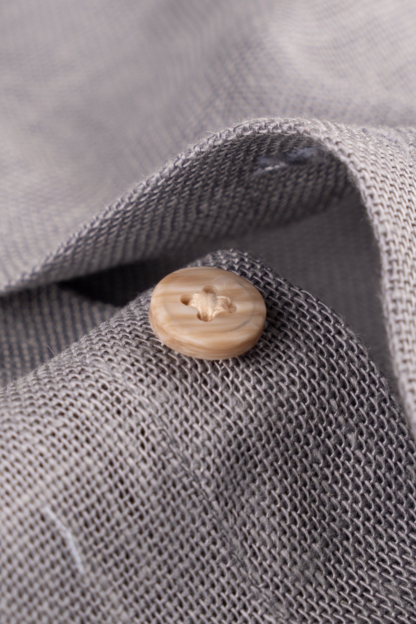 Men’s Charcoal Grey Linen Blend Slim Fit Shirt