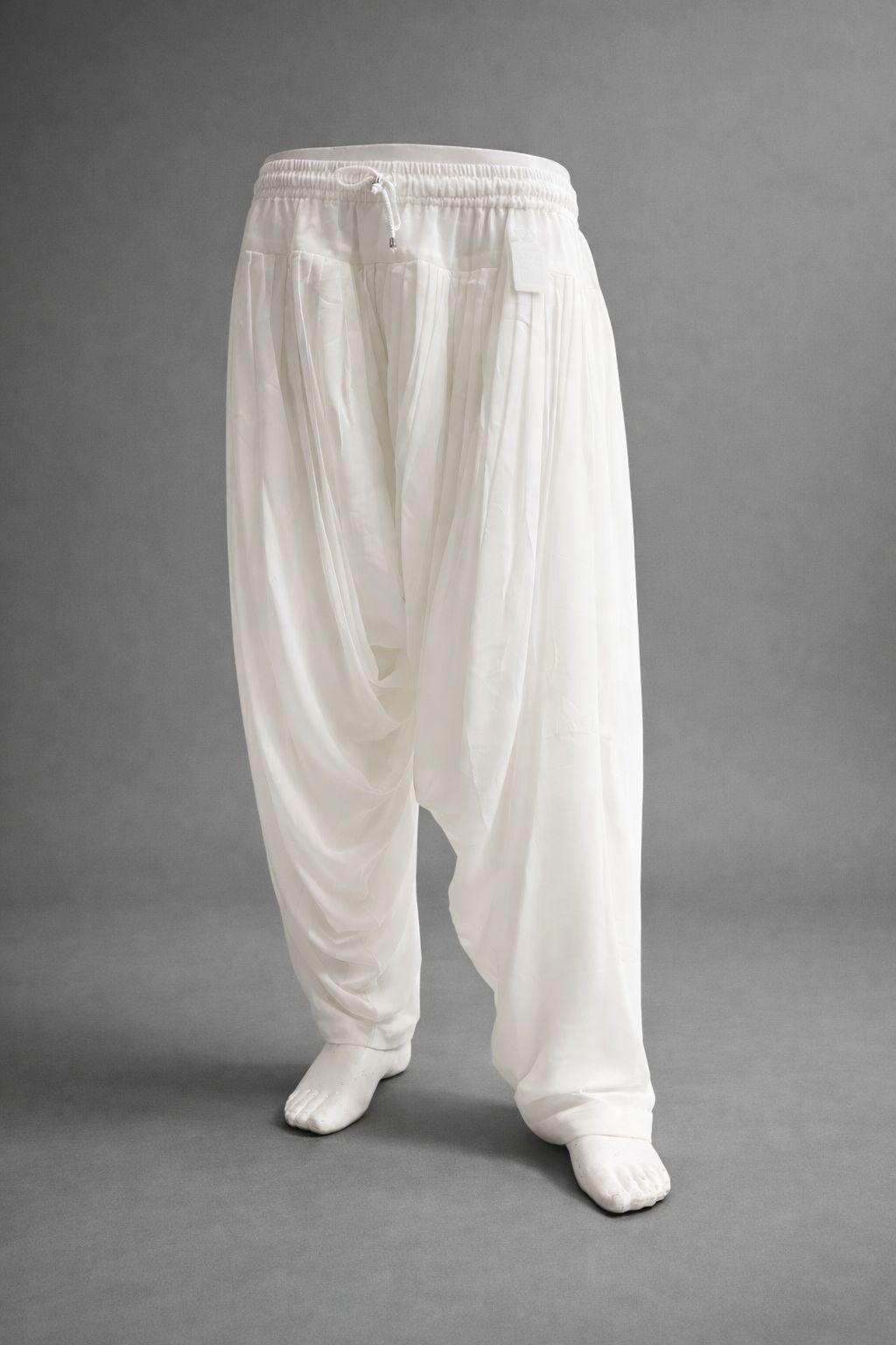 Ivory Georgette Patiala Pant