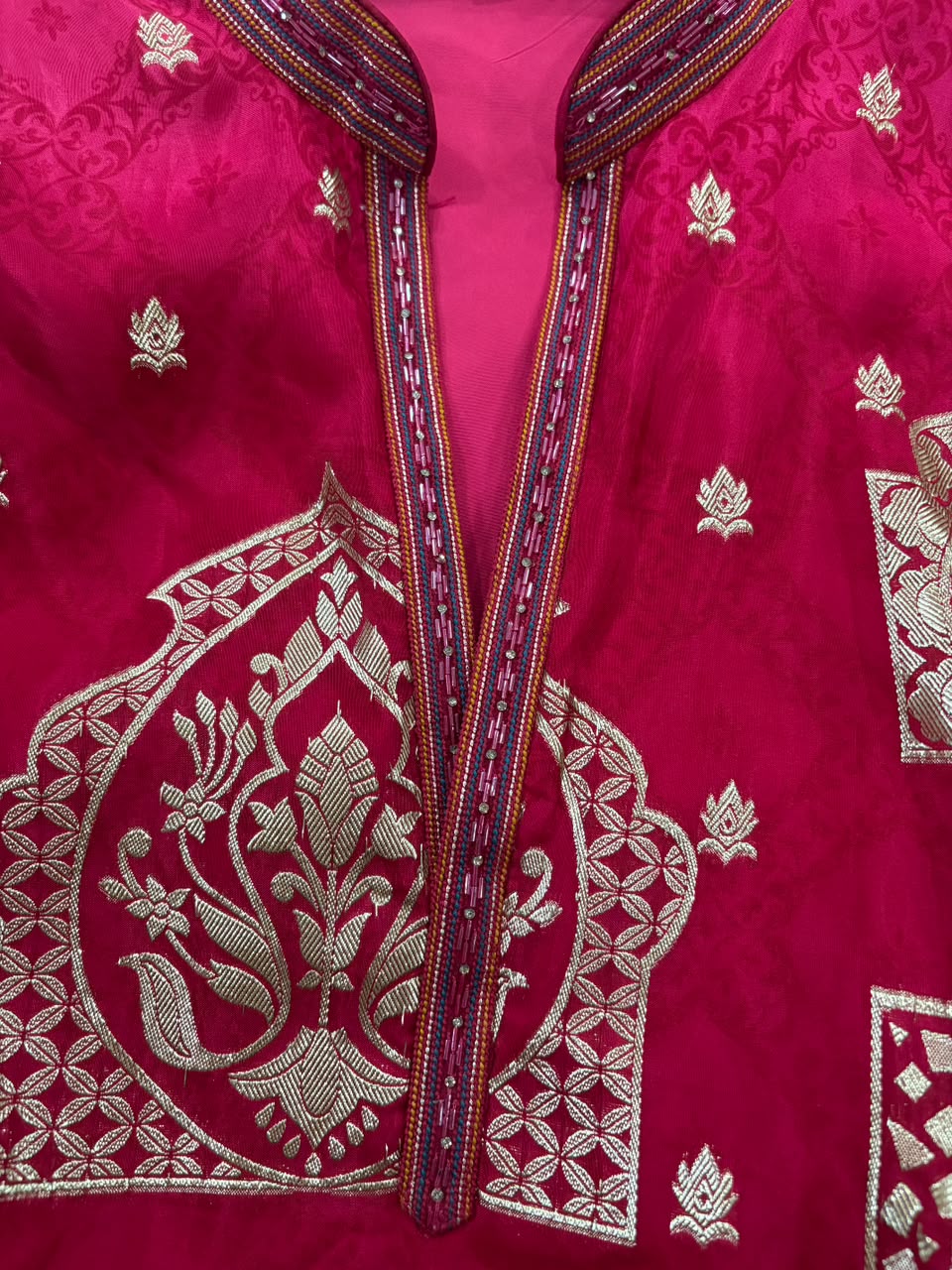 Multicolour Position Print Kurta Set
