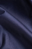 Men’s Navy Blue Satin Slim Fit Shirt