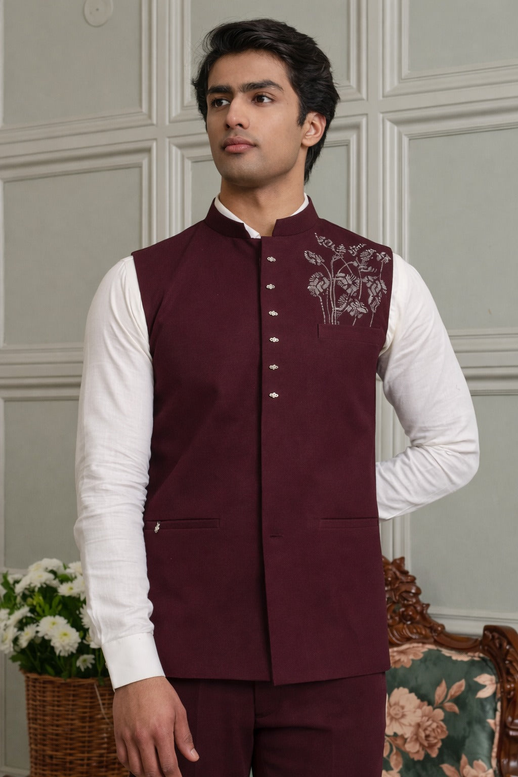 Modi Jacket with Hotfix Butta Detailing