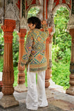 Men's Multicolour Natural Crepe Kurta Set with Golden Zari & Corded Embroidery
