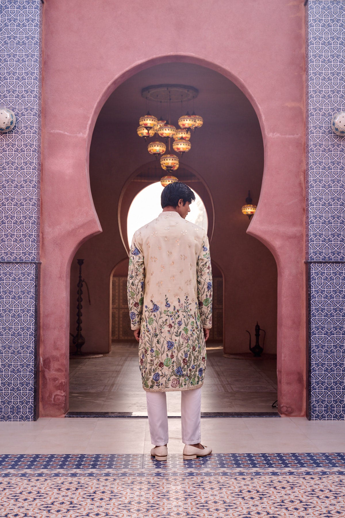 Cream Festive Kurta set