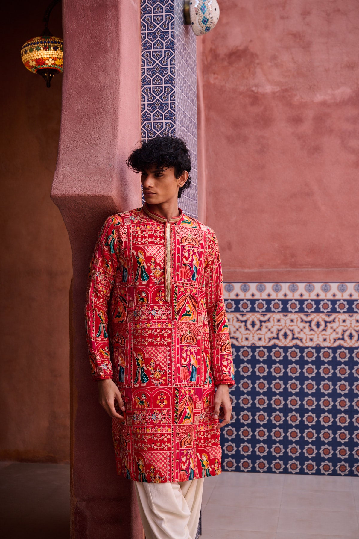 Pink Festive kurta Set