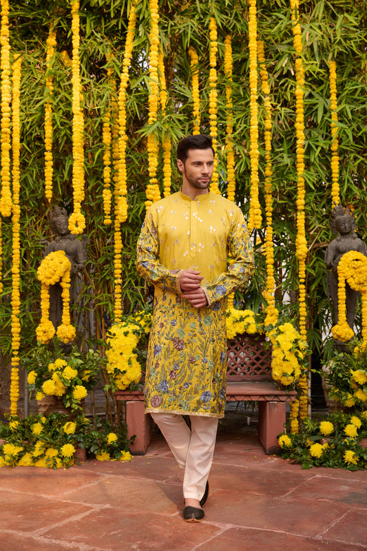 Yellow Festive Kurta Set
