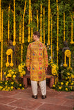 Pink and Mustard Festive kurta Set