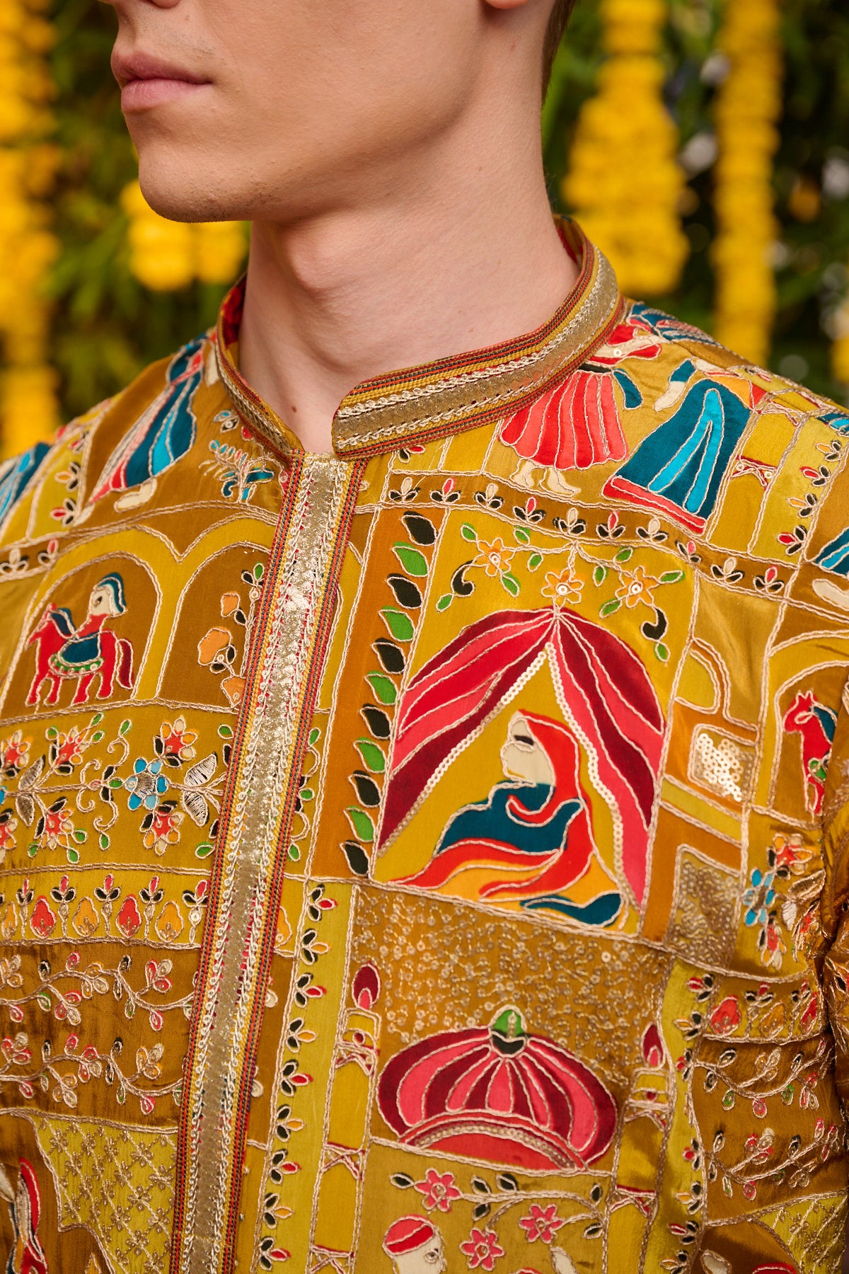 Mustard Festive Kurta Set