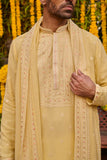 Pastel Yellow Festive Kurta Set with Dupatta