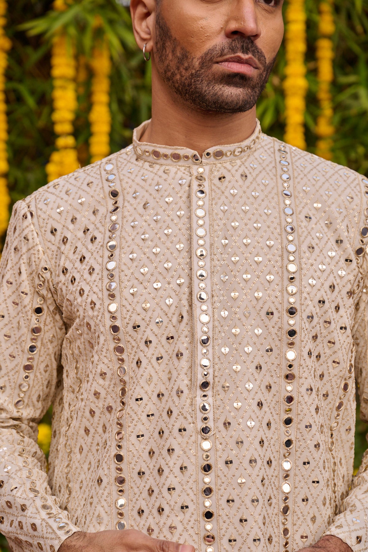 Off White Festive Kurta set