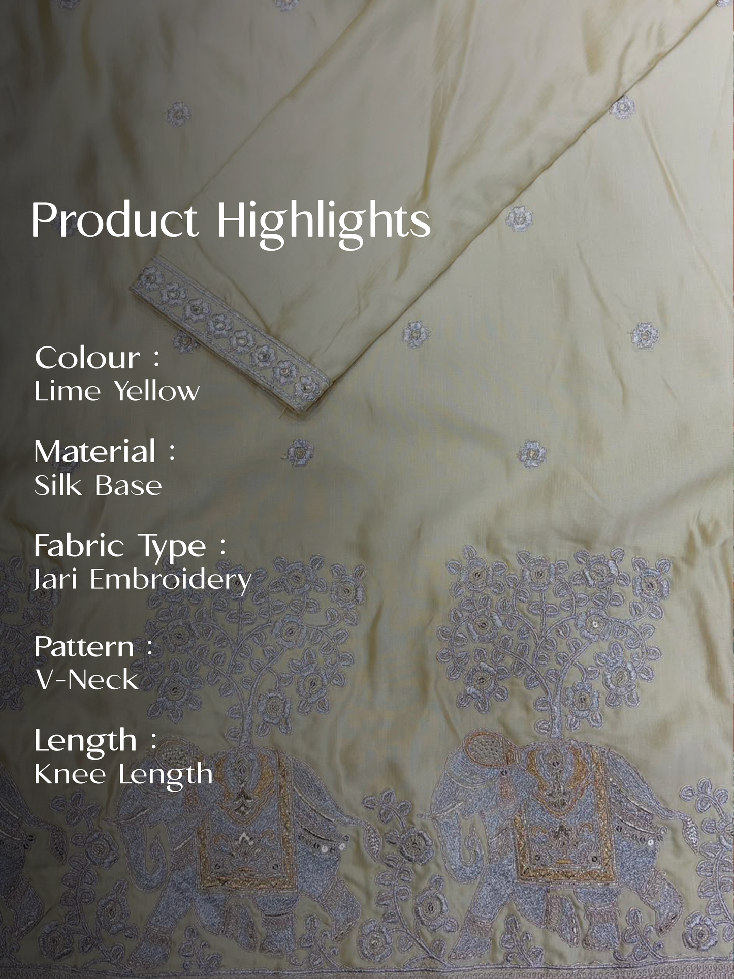 Cream Short Kurta Set with Embroidery