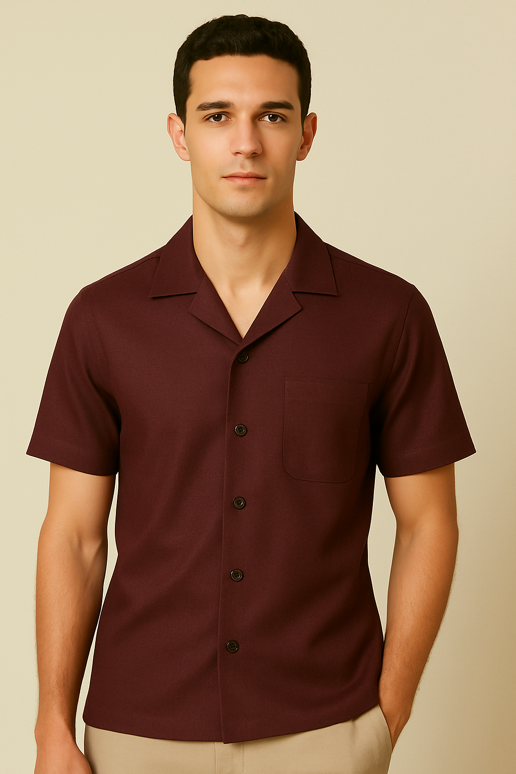 Regular Fit Maroon Shirt