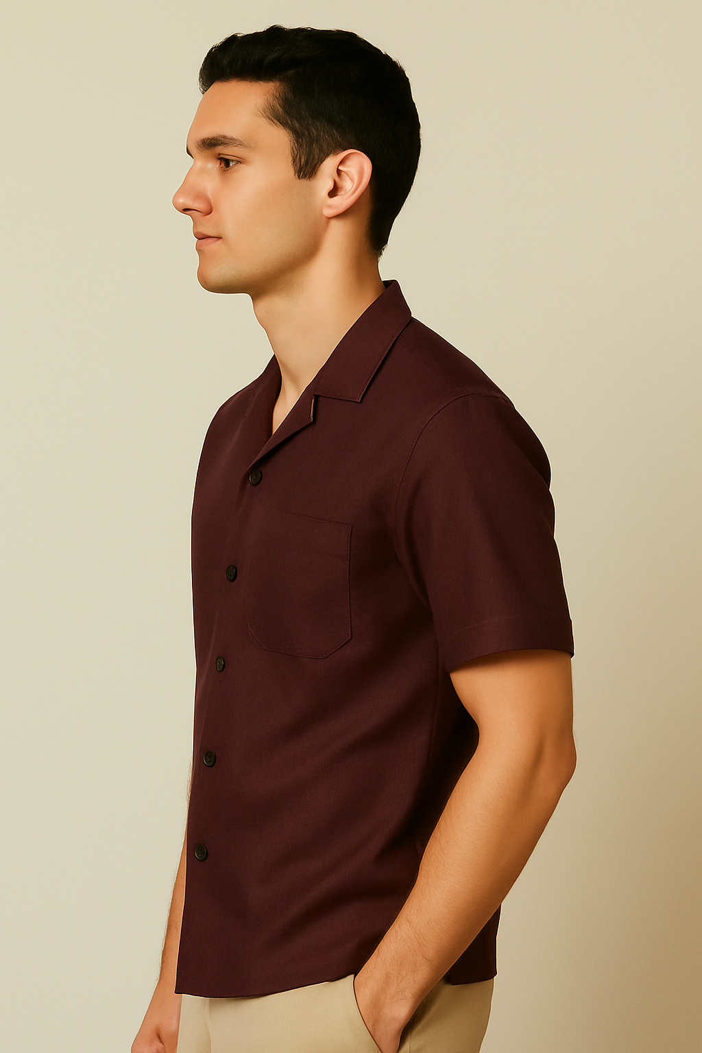 Regular Fit Maroon Shirt