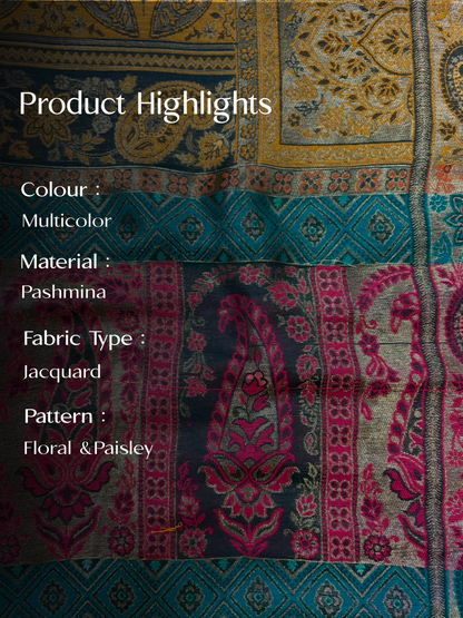 Multicolour Pashmina Jacquard Dupatta