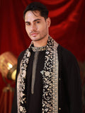 Men's Black BSY Kurta Set with Sequins & Zari Embroidery